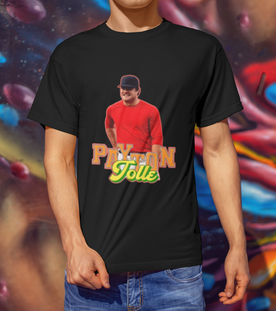 Payton Tolle Smiling Wearing Red With Baseball Cap T-Shirt