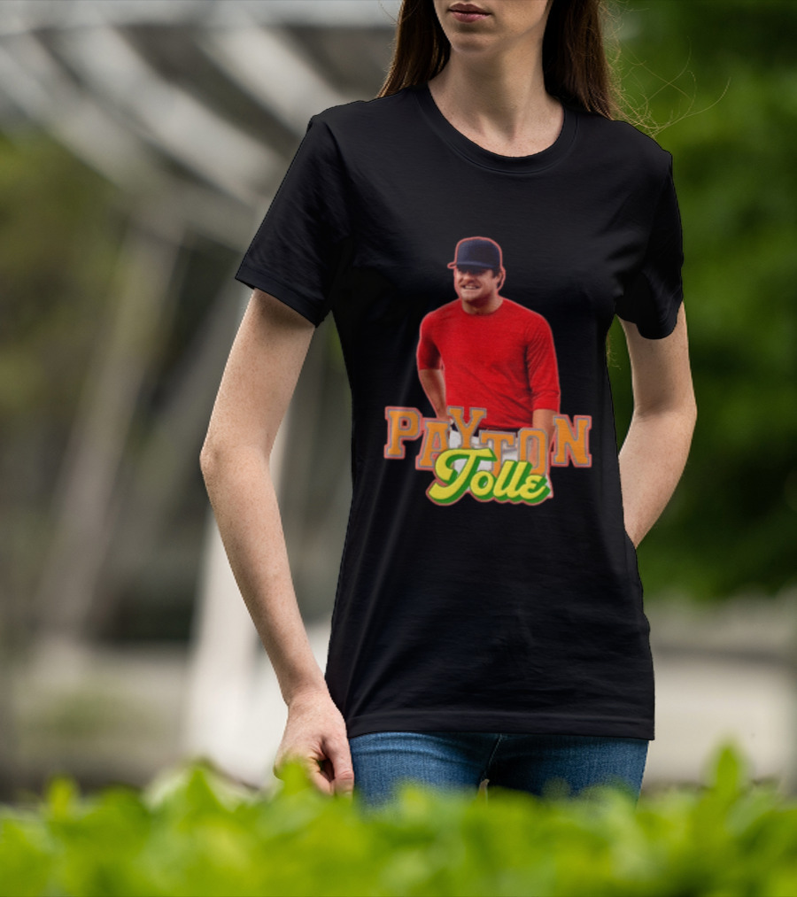 Payton Tolle Smiling Wearing Red With Baseball Cap T-Shirt