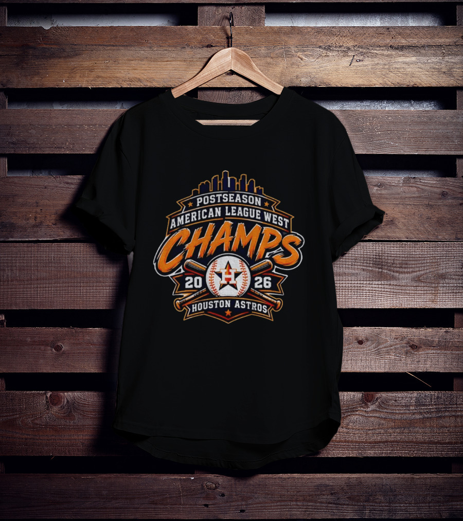 Houston Astros 2026 American League West Champs Postseason Baseball T-Shirt