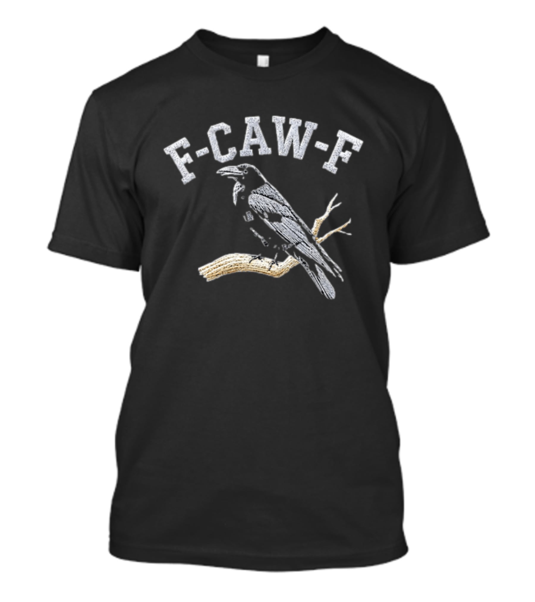F Caw F Crow 2026 Halloween Crow Branch T-Shirt