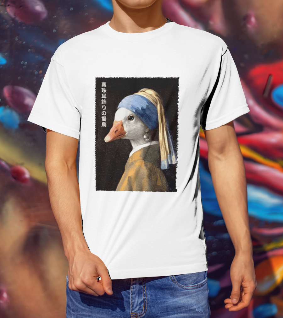 Goose With A Pearl Earring Meme Japanese T-Shirt