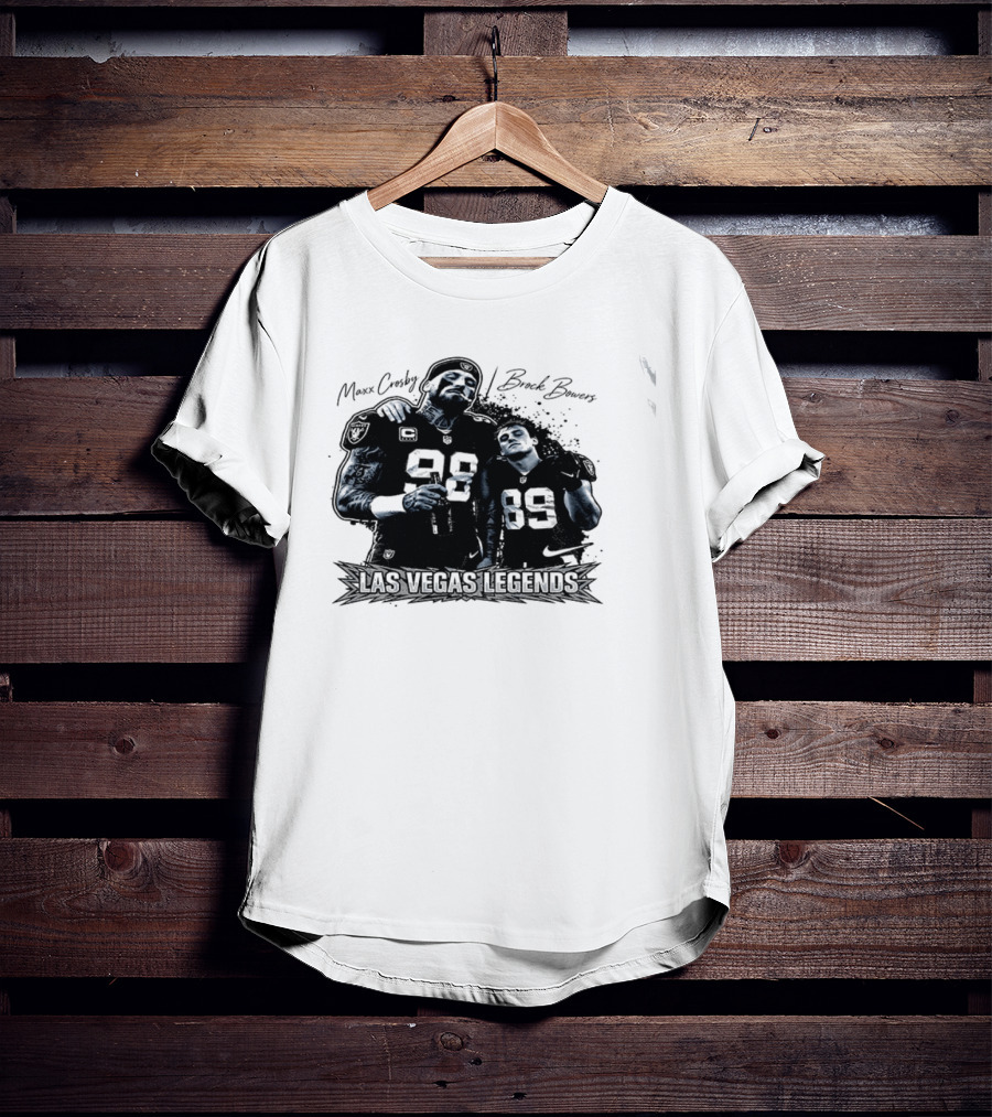 Maxx Crosby Brock Bowers 89 Las Vegas Legends 98 T-Shirt