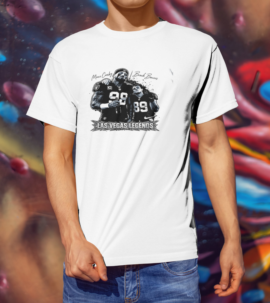 Maxx Crosby Brock Bowers 89 Las Vegas Legends 98 T-Shirt
