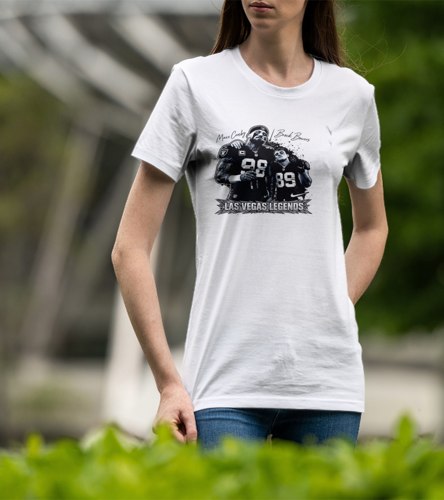 Maxx Crosby Brock Bowers 89 Las Vegas Legends 98 T-Shirt