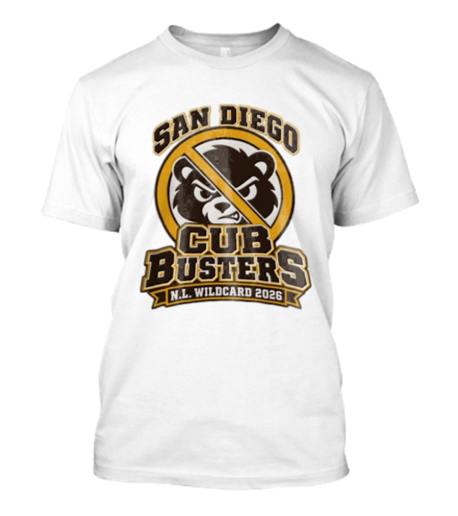 San Diego Cub Busters NL Wildcard 2026 Bear Warning T-Shirt