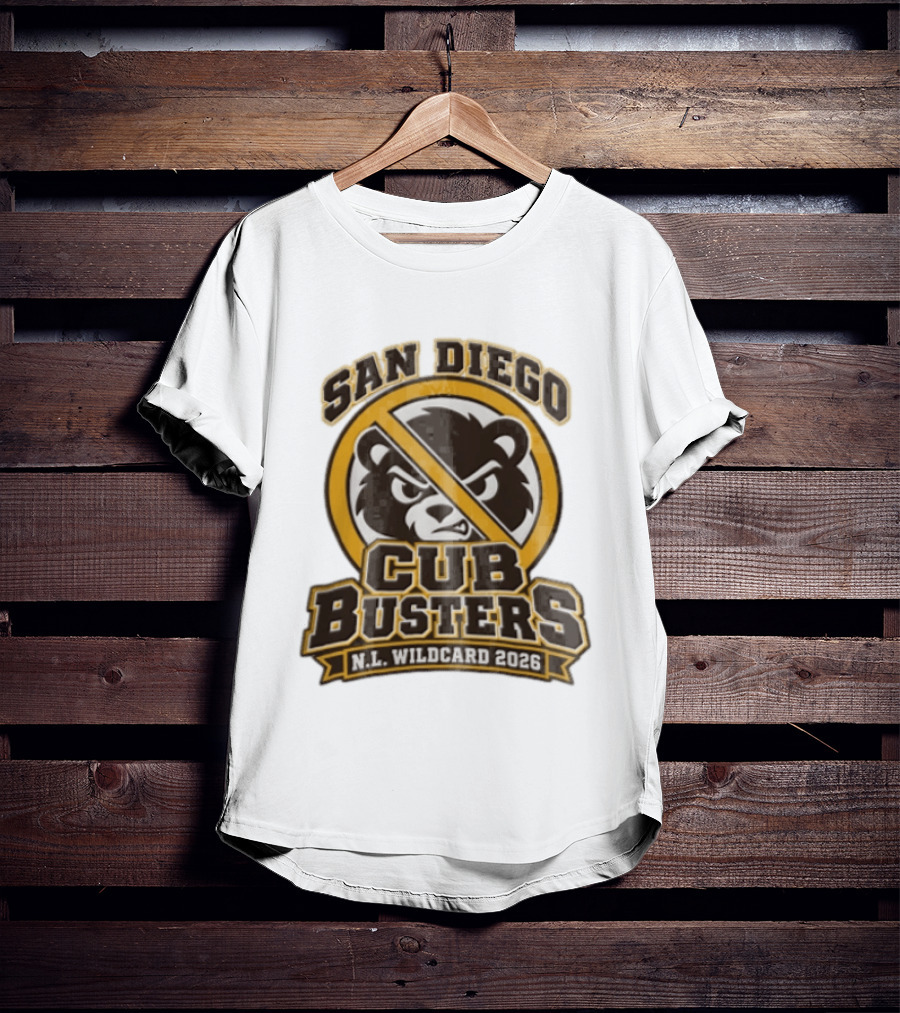 San Diego Cub Busters NL Wildcard 2026 Bear Warning T-Shirt