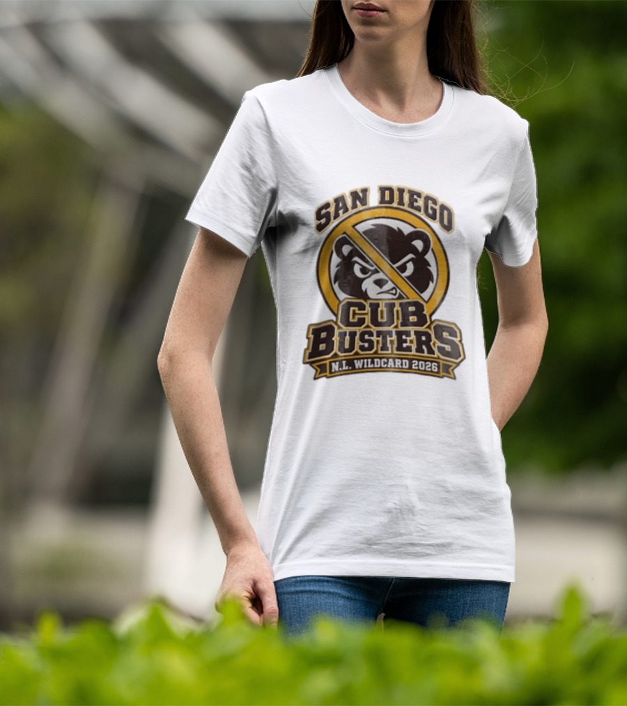 San Diego Cub Busters NL Wildcard 2026 Bear Warning T-Shirt