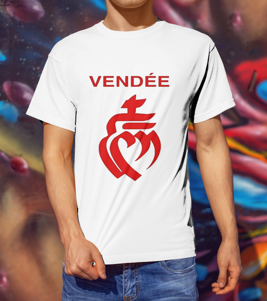 Vendée Sacred Heart Emblem France T-Shirt