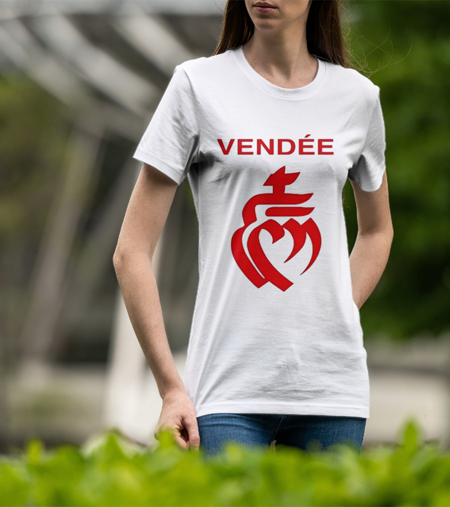 Vendée Sacred Heart Emblem France T-Shirt