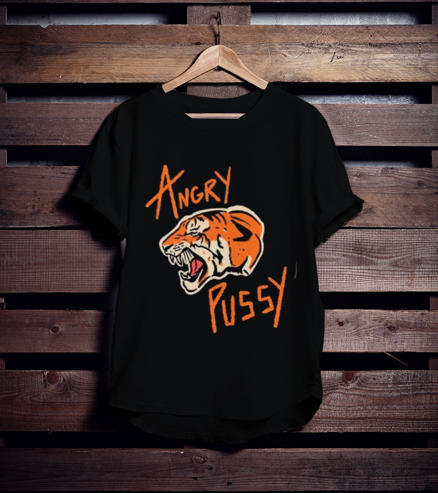 Angry Pussy Fierce Tiger Wild Cat Animal Predator T-Shirt
