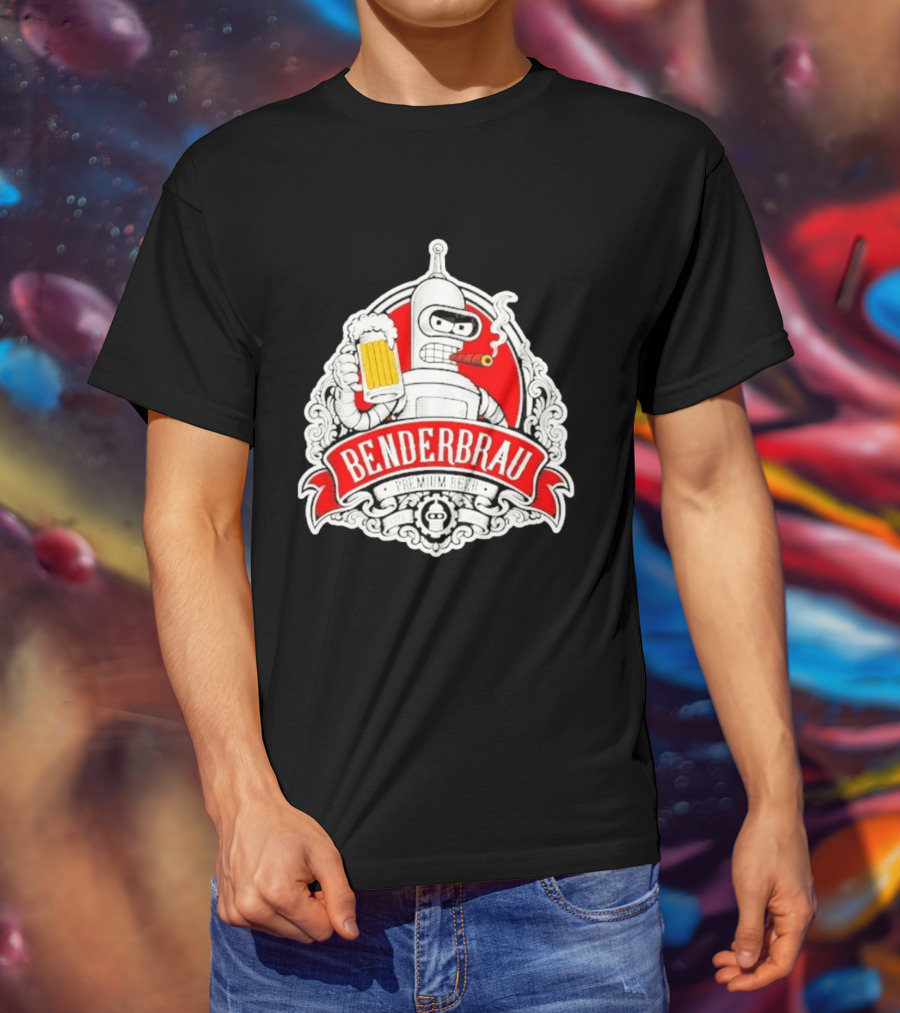 Benderbrau Premium Beer Futurama Bender T-Shirt