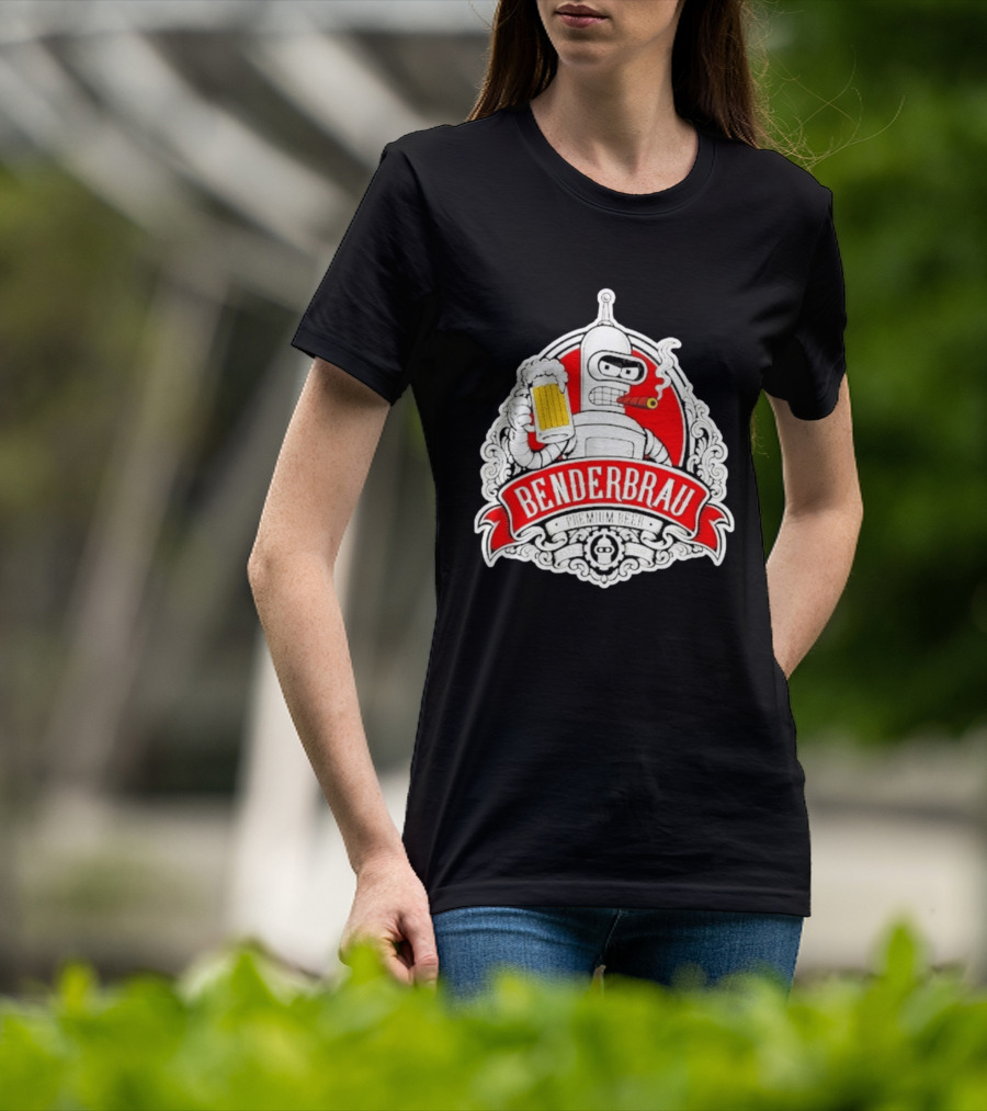 Benderbrau Premium Beer Futurama Bender T-Shirt