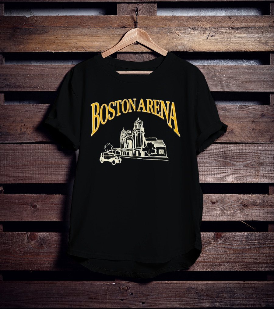 Boston Arena Massachusetts Historical Architecture And Vintage Car T-Shirt