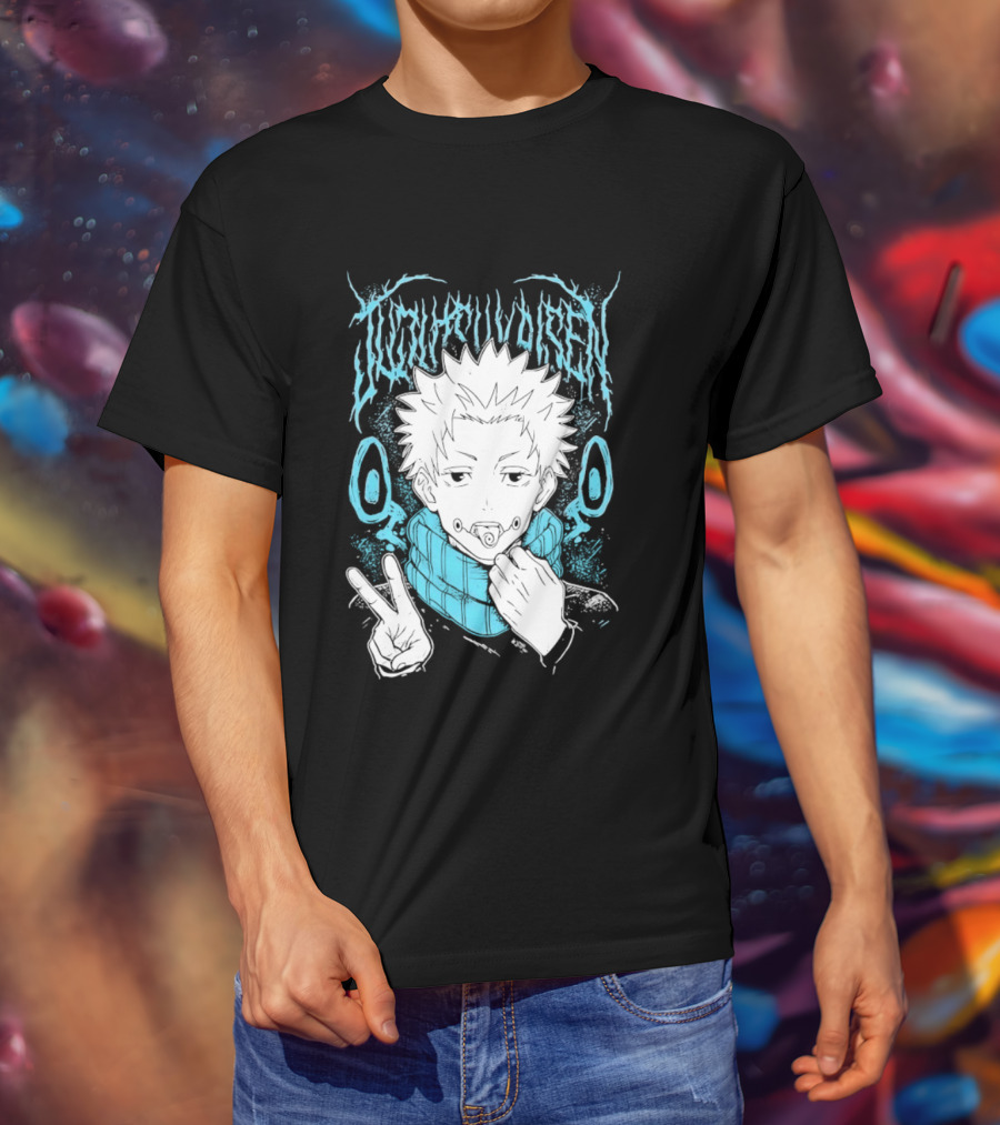 Jujutsu Kaisen Yuji Itadori Anime Manga Peace Sign T-Shirt
