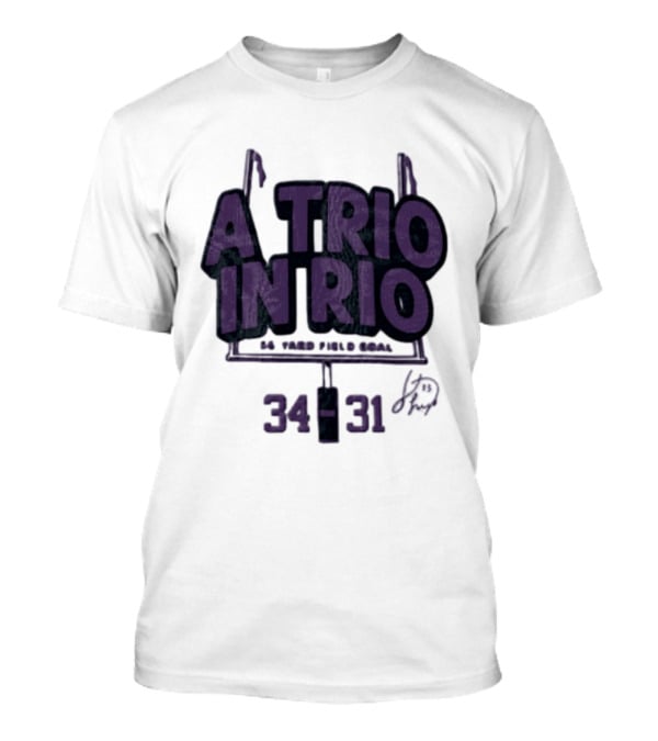 A Trio In Rio 34 31 Baltimore Ravens Victory Celebration T-Shirt