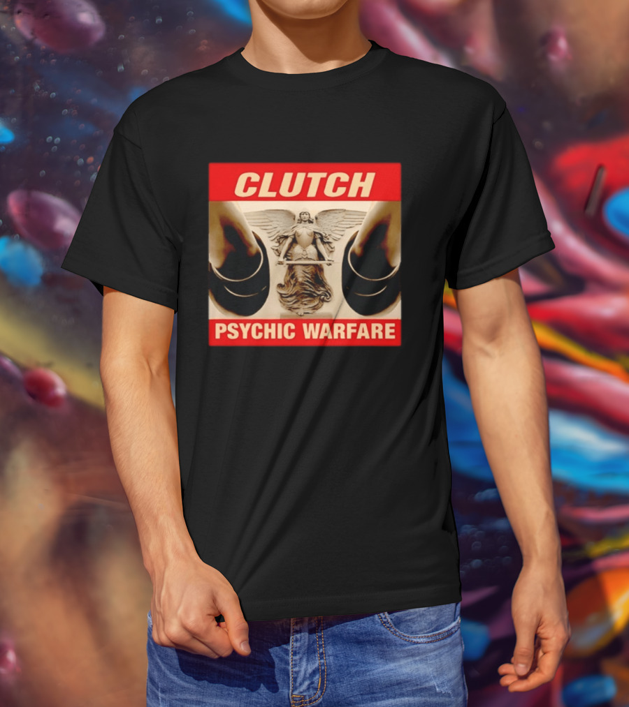 Clutch Psychic Warfare Angel Hard Rock Music T-Shirt