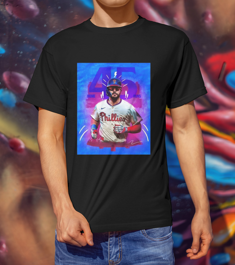 Kyle Schwarber 45 Home Runs Phillies MLB Leaderboard Season T-Shirt