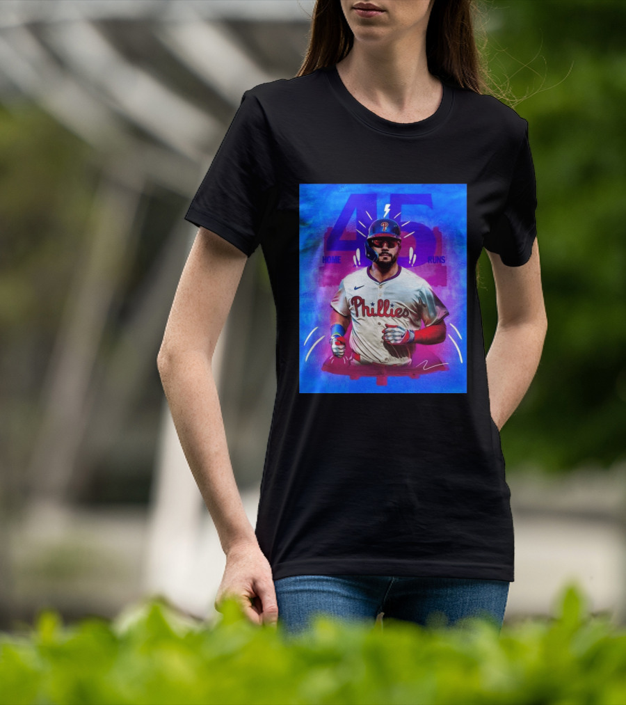 Kyle Schwarber 45 Home Runs Phillies MLB Leaderboard Season T-Shirt