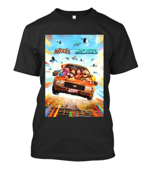 The Mitchells Vs The Machines Animated Family Adventure Robot Chaos T-Shirt