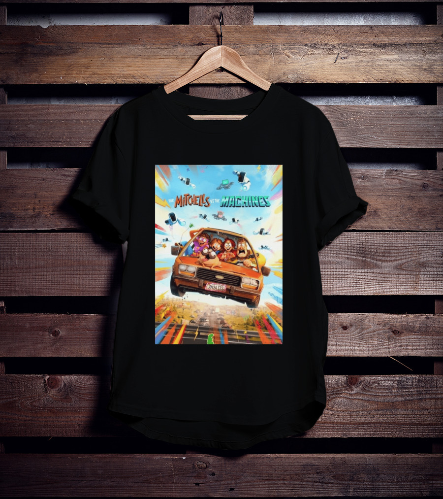 The Mitchells Vs The Machines Animated Family Adventure Robot Chaos T-Shirt