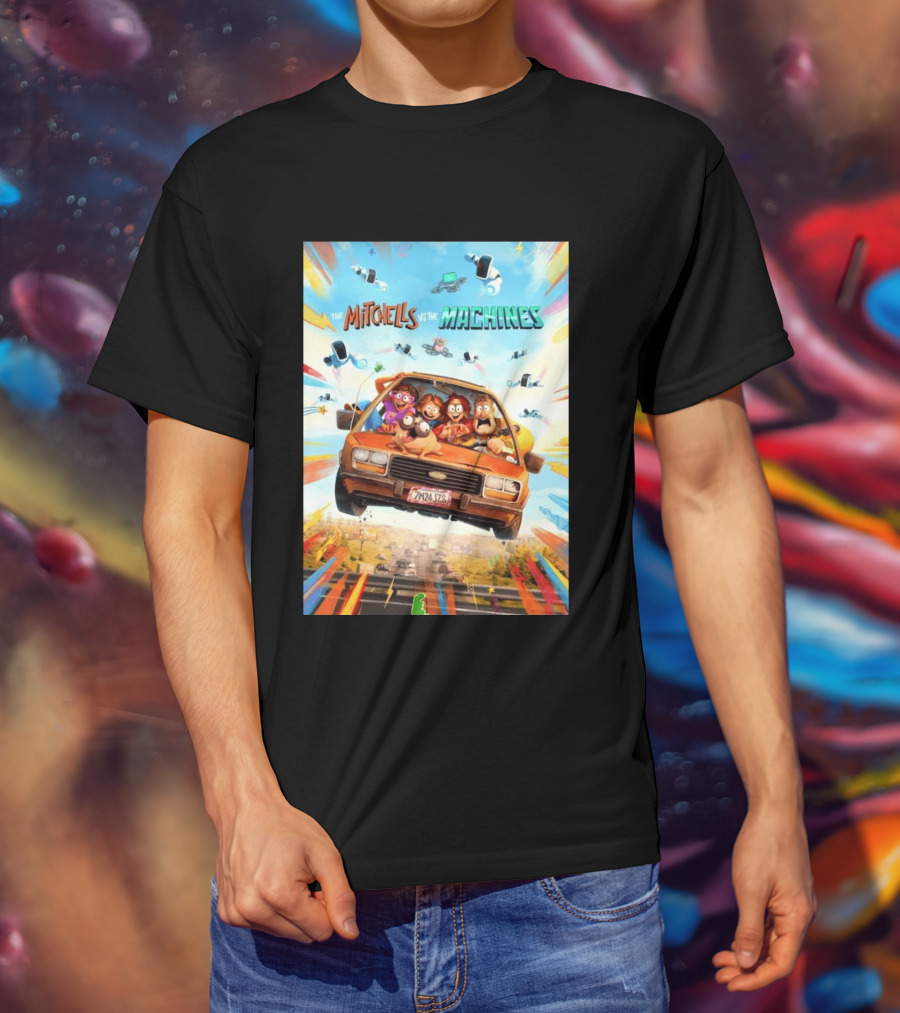 The Mitchells Vs The Machines Animated Family Adventure Robot Chaos T-Shirt