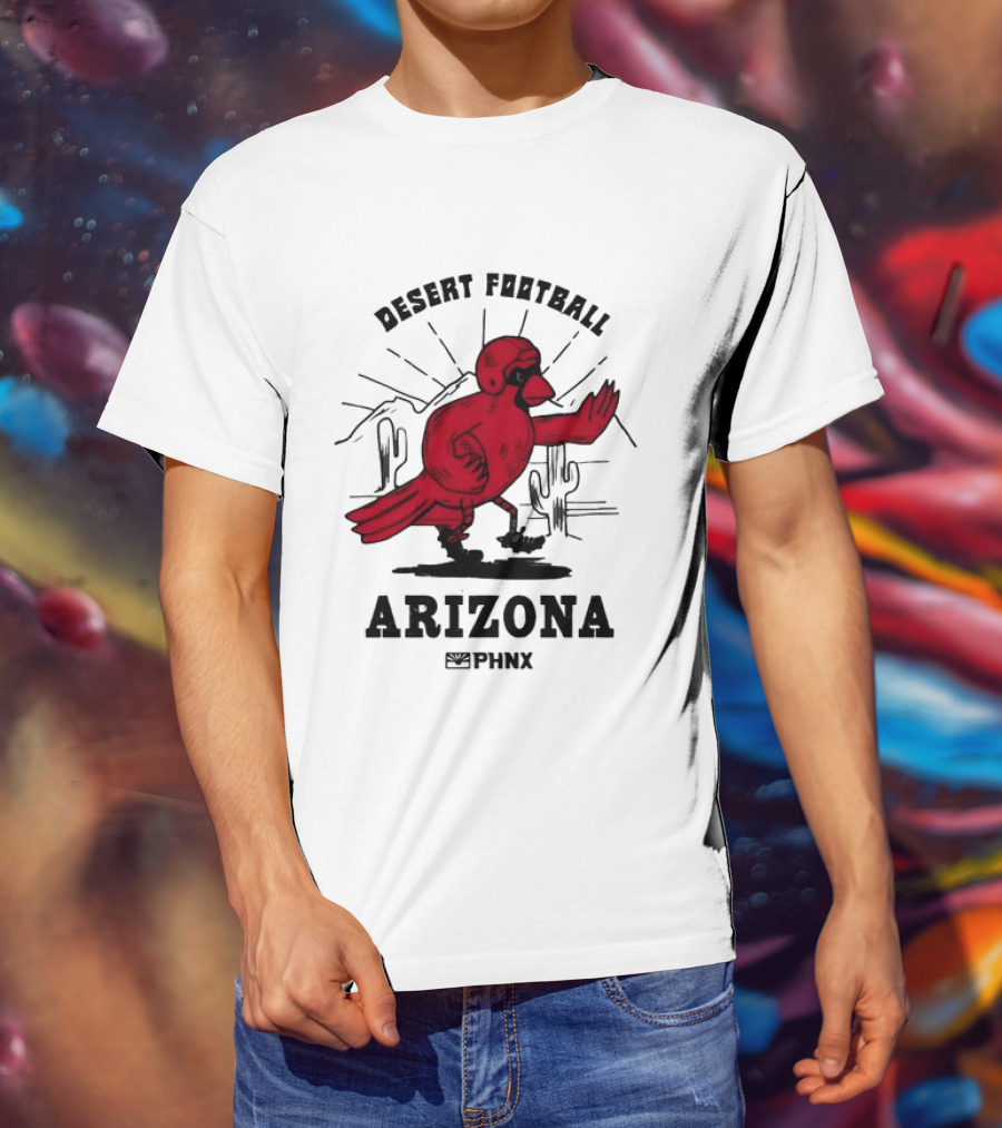 Arizona Desert Football PHNX Bird Cactus Sports T-Shirt