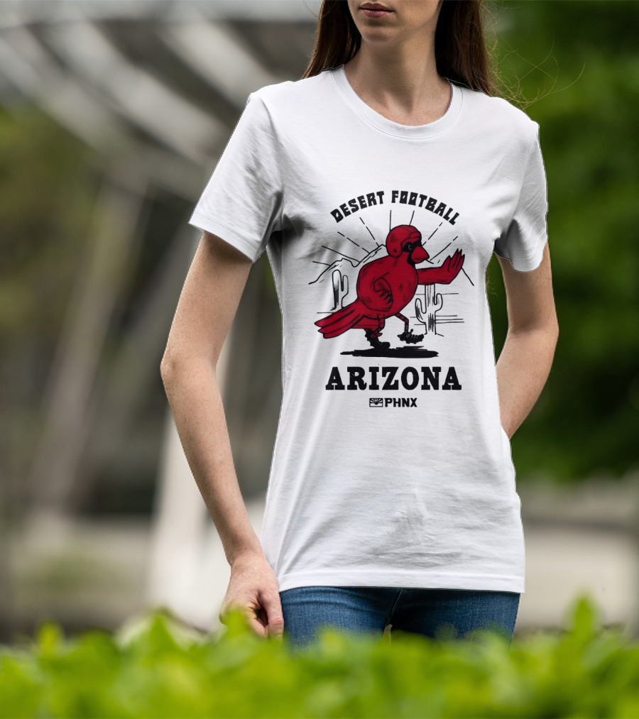 Arizona Desert Football PHNX Bird Cactus Sports T-Shirt