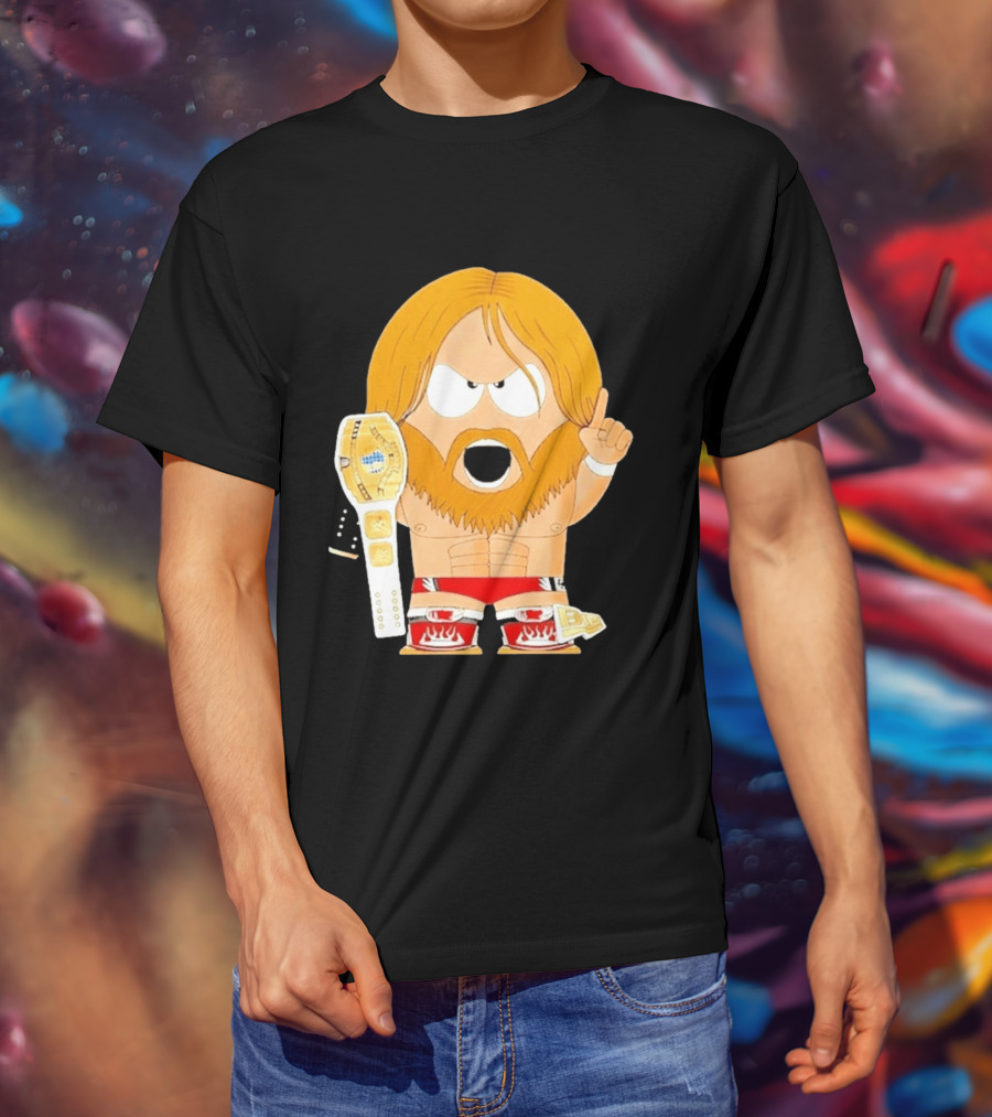 Daniel Bryan Parody Cartoon WWE Champion Belt T-Shirt