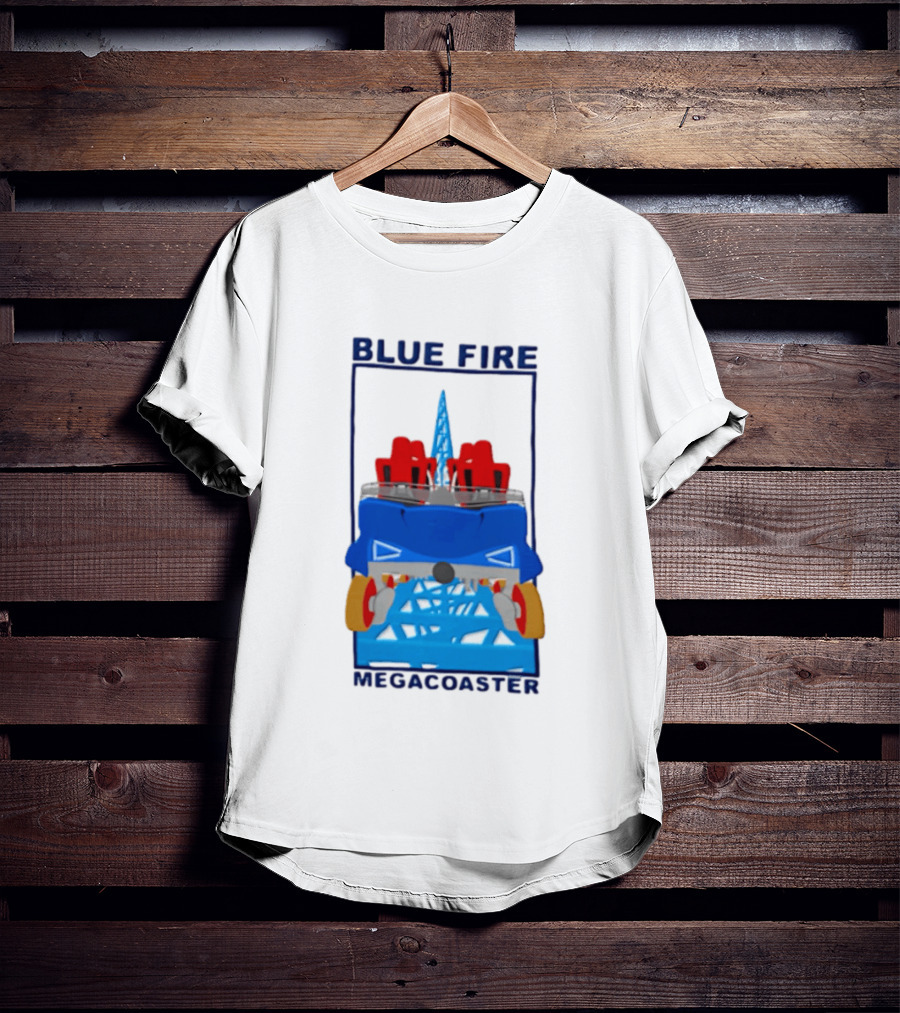Blue Fire Megacoaster Roller Car T-Shirt