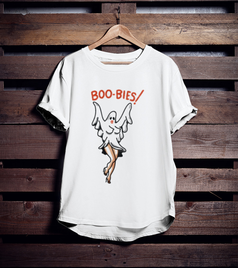 Boo Bies Halloween Ghost Pin Up Spooky T-Shirt