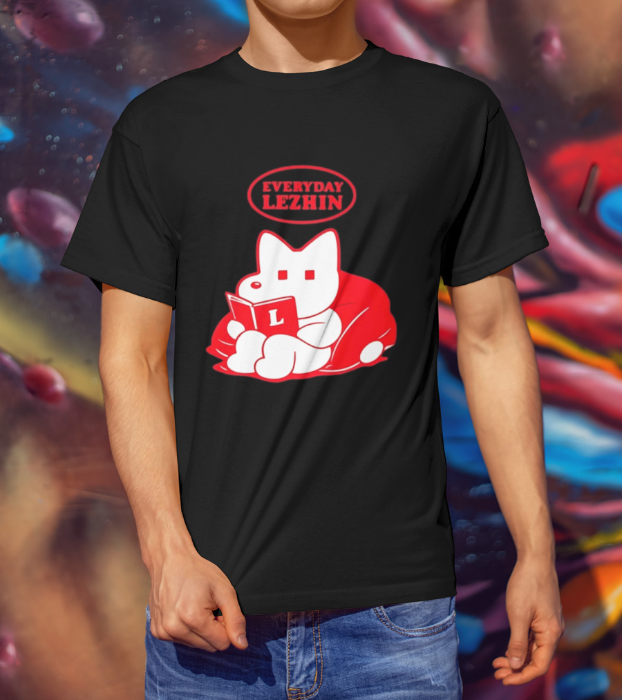 Everyday Lezhin Reading Webtoon Relaxing Cartoon Character With Book T-Shirt