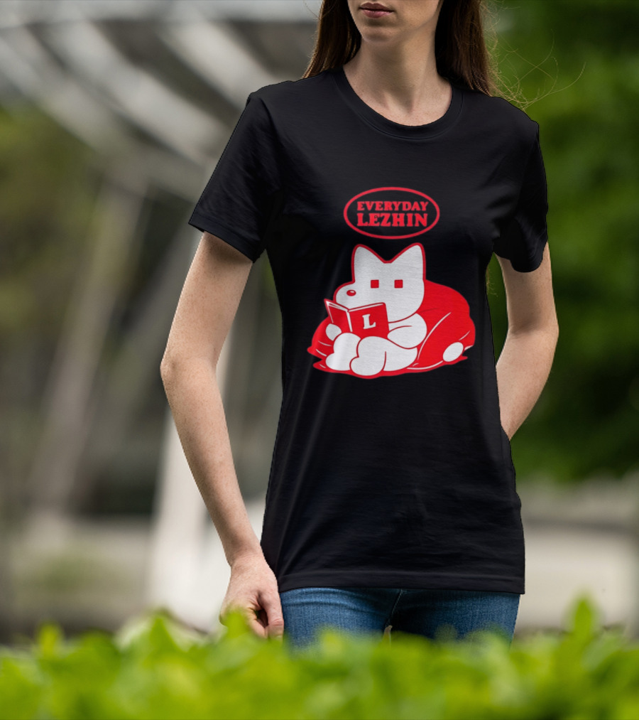 Everyday Lezhin Reading Webtoon Relaxing Cartoon Character With Book T-Shirt