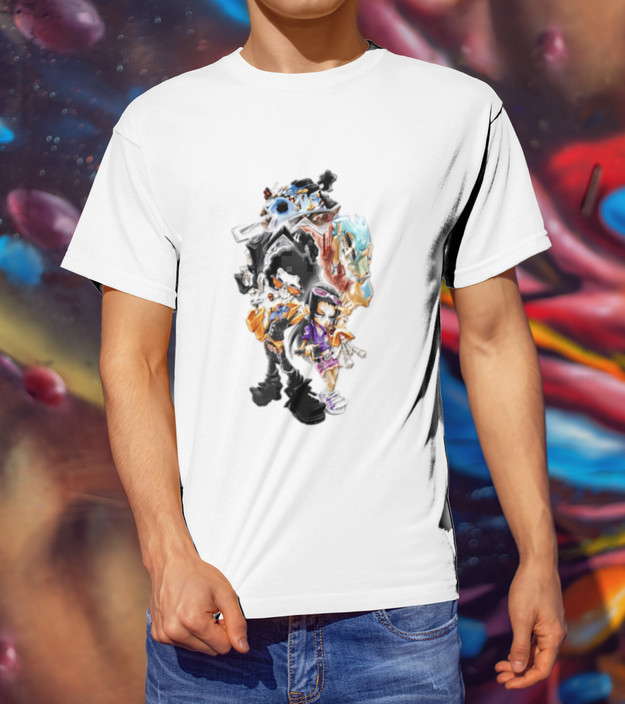 Brook Jinbe Franky Nico Robin One Piece Characters T-Shirt