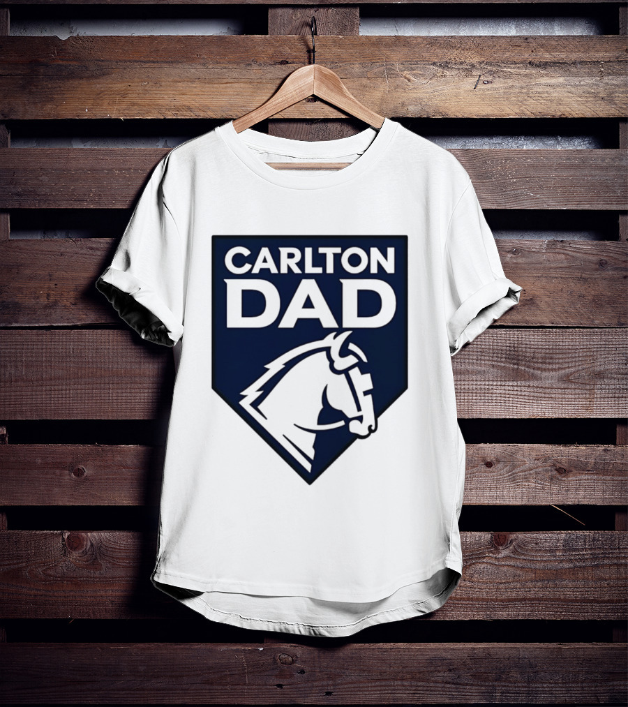 Carlton Dad AFL Father Football Club Horse T-Shirt