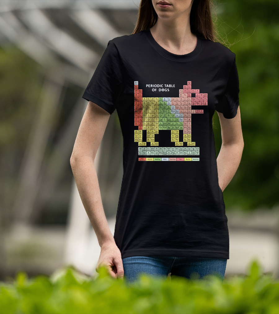 Periodic Table Of Dogs Breed Chart Non Sporting Hound Herding Misc Sporting Toy Terrier Working T-Shirt