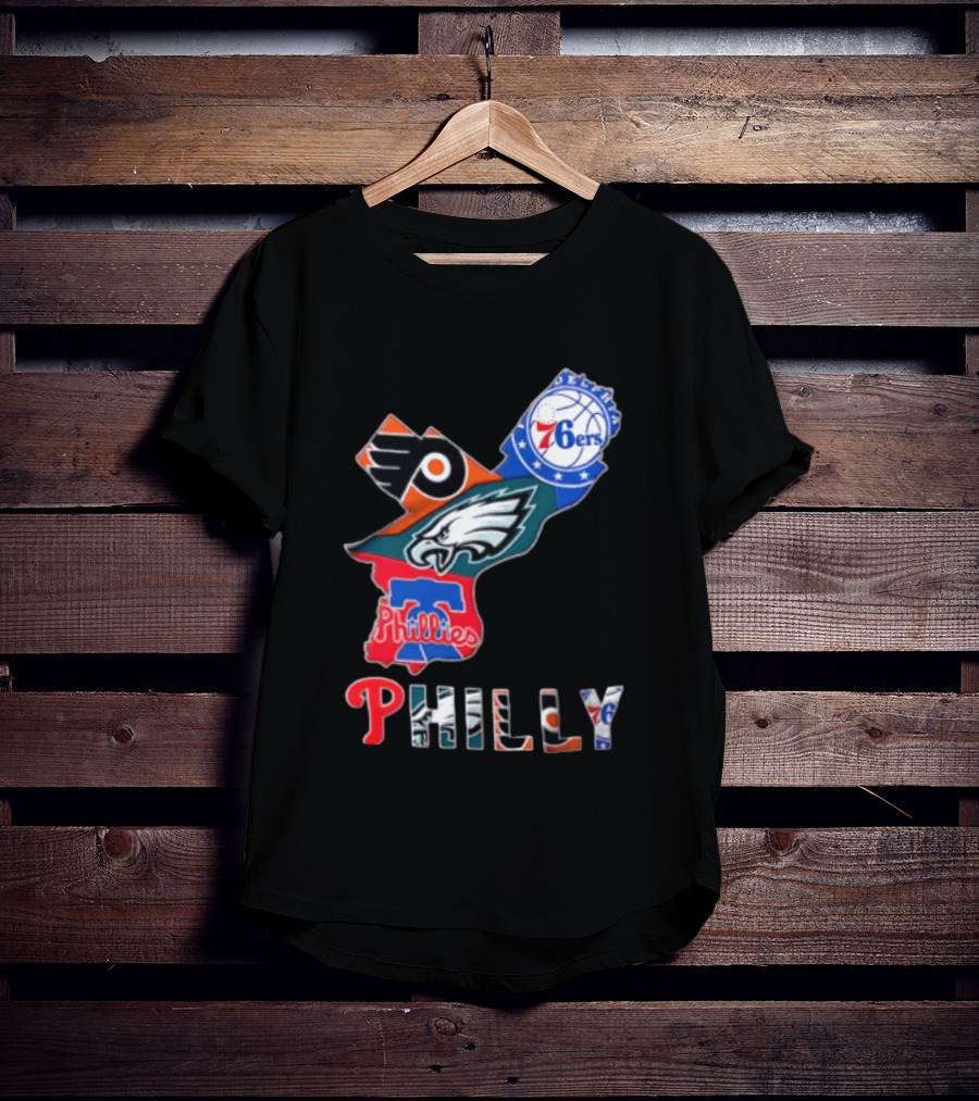 Philadelphia 76ers Flyers Eagles Phillies Philly Teams T-Shirt