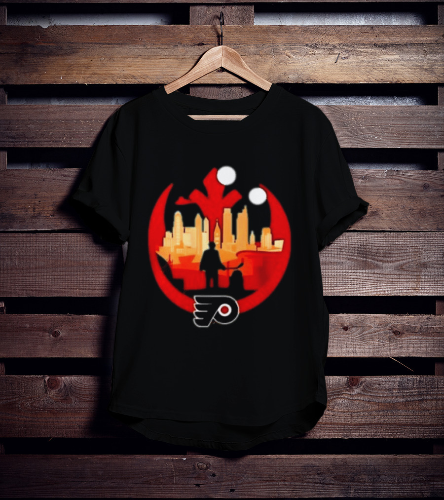 Philadelphia Flyers NHL Star Wars Rebel Alliance Skyline T-Shirt