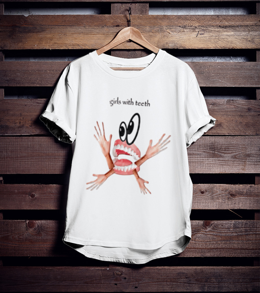 Girls With Teeth False Teeth Human Arms Eyes T-Shirt
