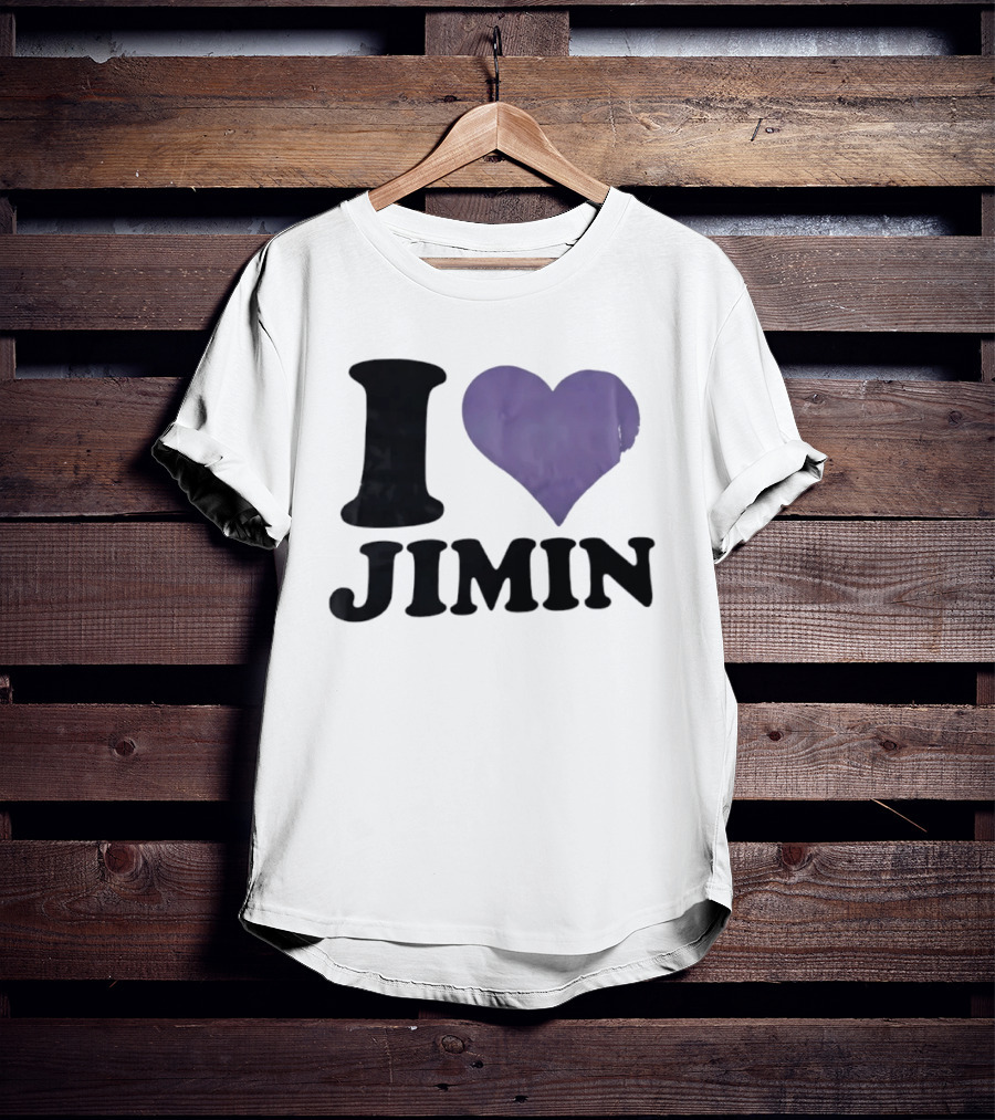 I Love Jimin Heart K Pop BTS Fan Merchandise T-Shirt