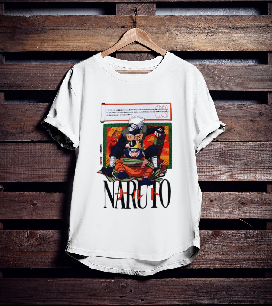 Naruto Kakashi 72 Series Manga Cover Style Anime T-Shirt