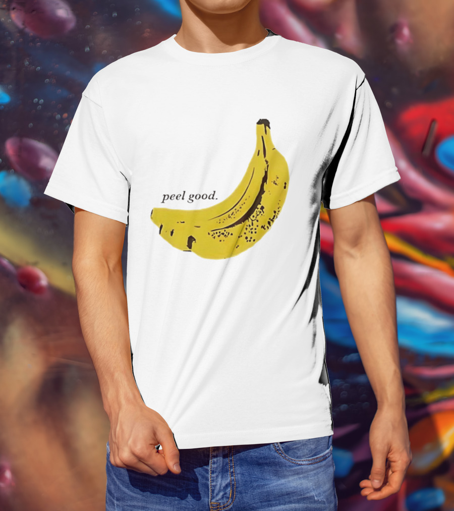 Peel Good Banana Fruit Minimalist Yellow T-Shirt