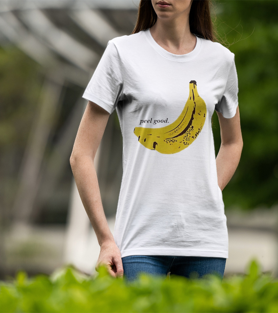 Peel Good Banana Fruit Minimalist Yellow T-Shirt