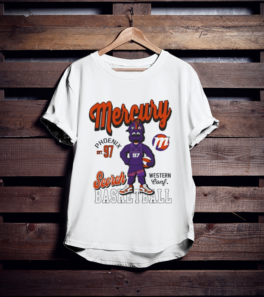 Mercury Phoenix 97 Scorch Western Conf Basketball T-Shirt