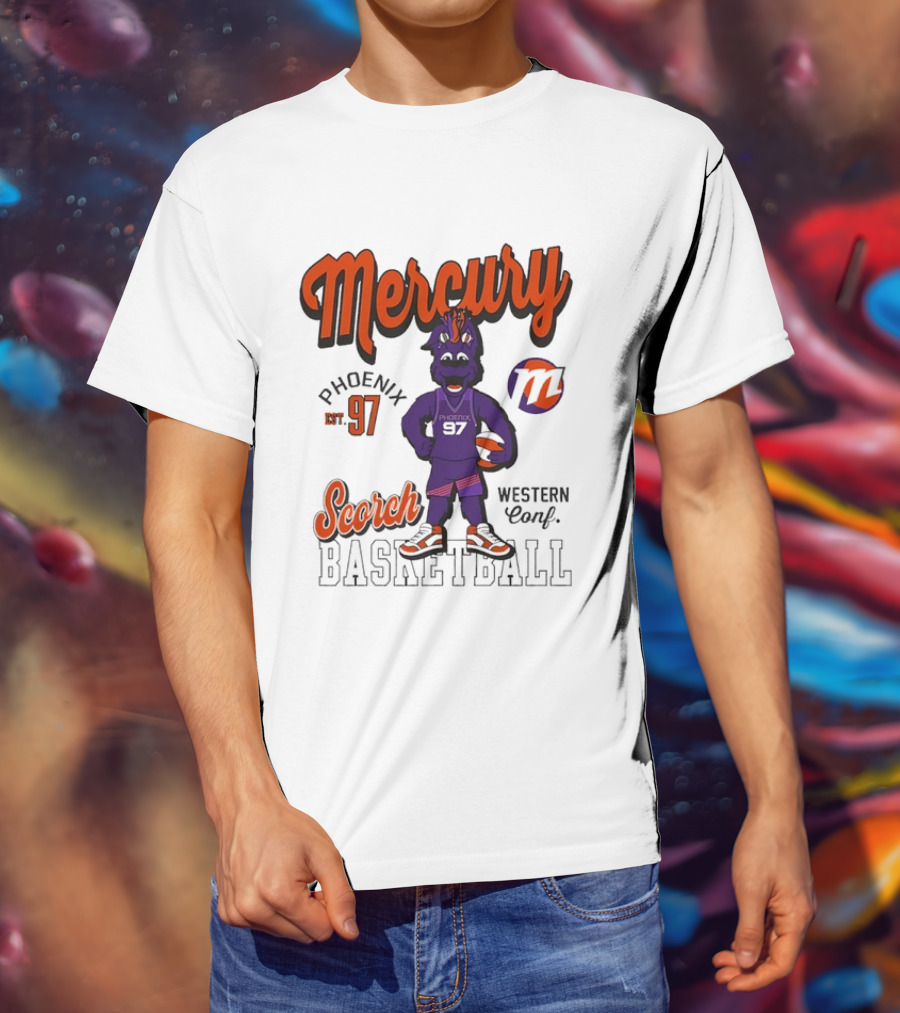 Mercury Phoenix 97 Scorch Western Conf Basketball T-Shirt