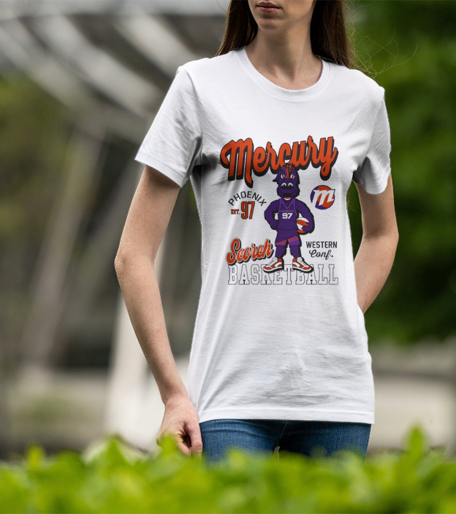 Mercury Phoenix 97 Scorch Western Conf Basketball T-Shirt