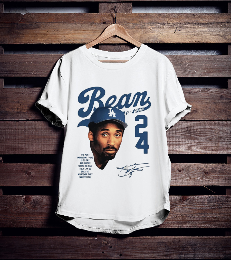 Puka Nacua Wears Bean Kobe Bryant Dodgers 24 T-Shirt
