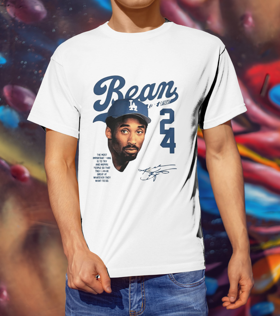 Puka Nacua Wears Bean Kobe Bryant Dodgers 24 T-Shirt