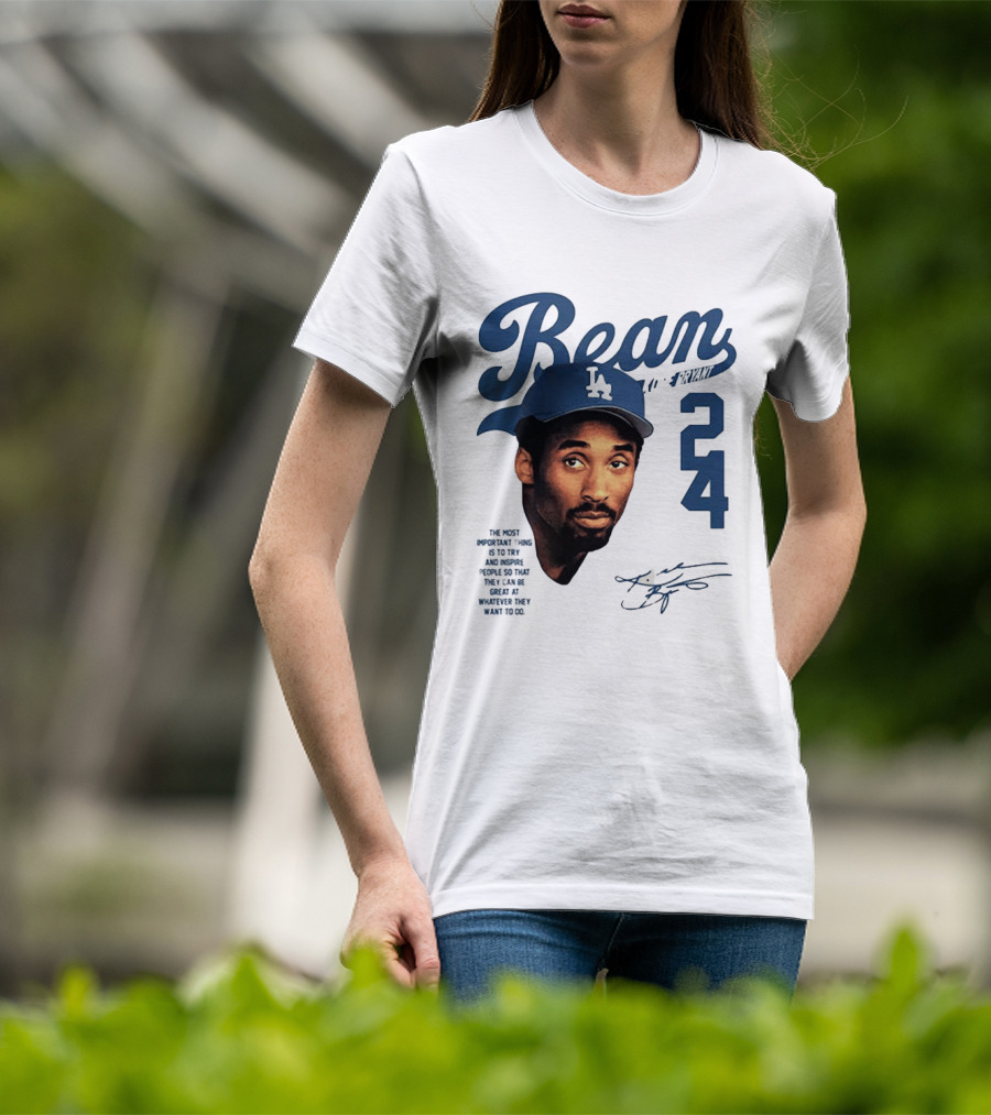 Puka Nacua Wears Bean Kobe Bryant Dodgers 24 T-Shirt