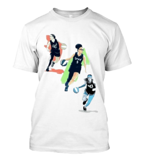 WNBA Players Indy 22 Lynx 5 Atlanta 10 Basketball Action T-Shirt
