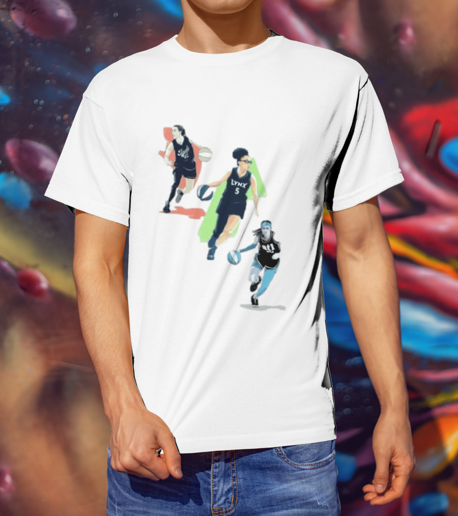 WNBA Players Indy 22 Lynx 5 Atlanta 10 Basketball Action T-Shirt